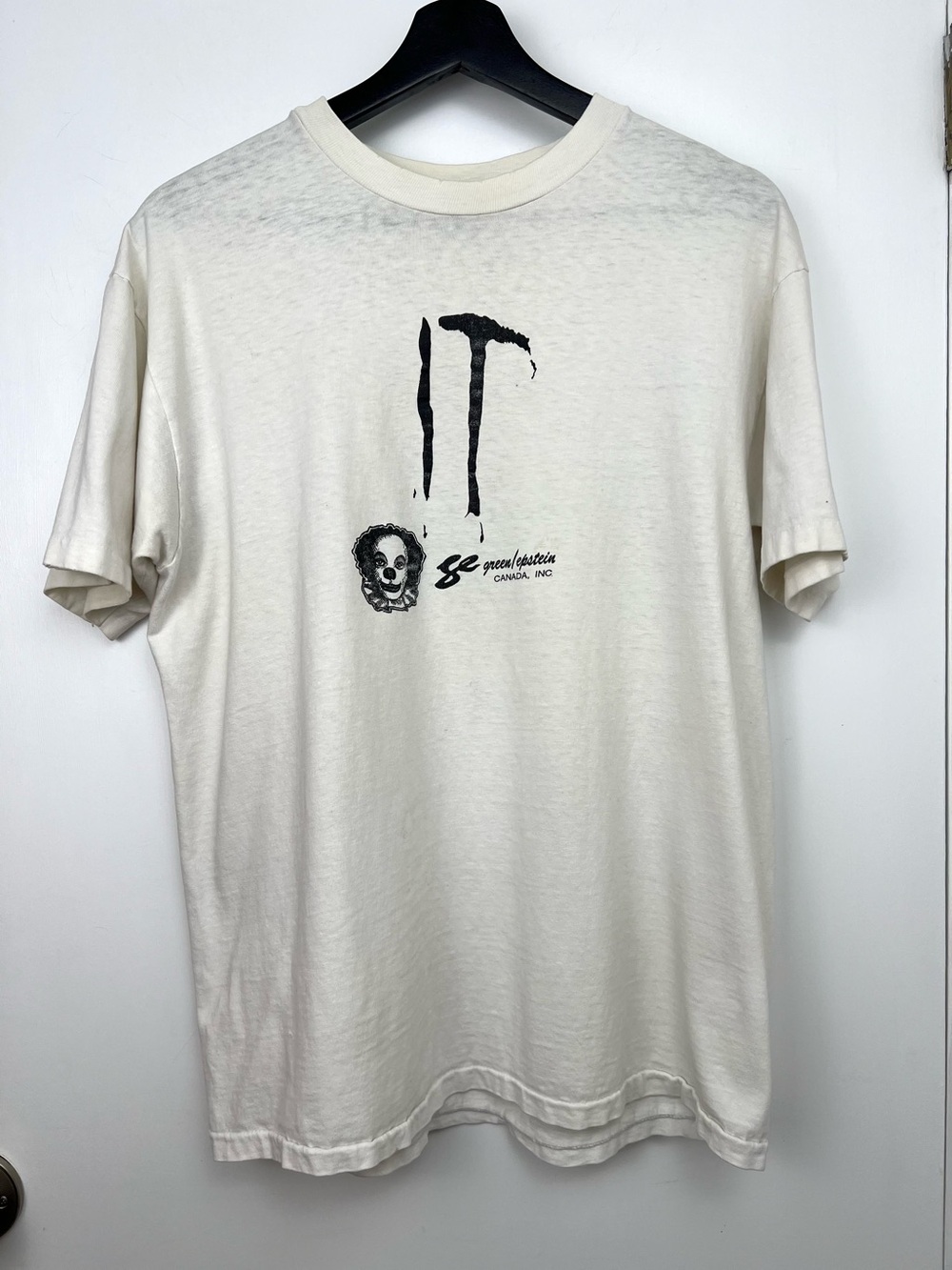 Vintage ‘IT’ Stephen King Film Crew Graphic T Shirt 1990 Single Stitch White